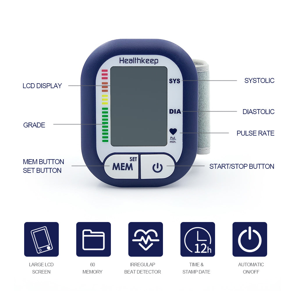 Wrist Blood Pressure Monitor for Home Use, Blood Pressure Machine