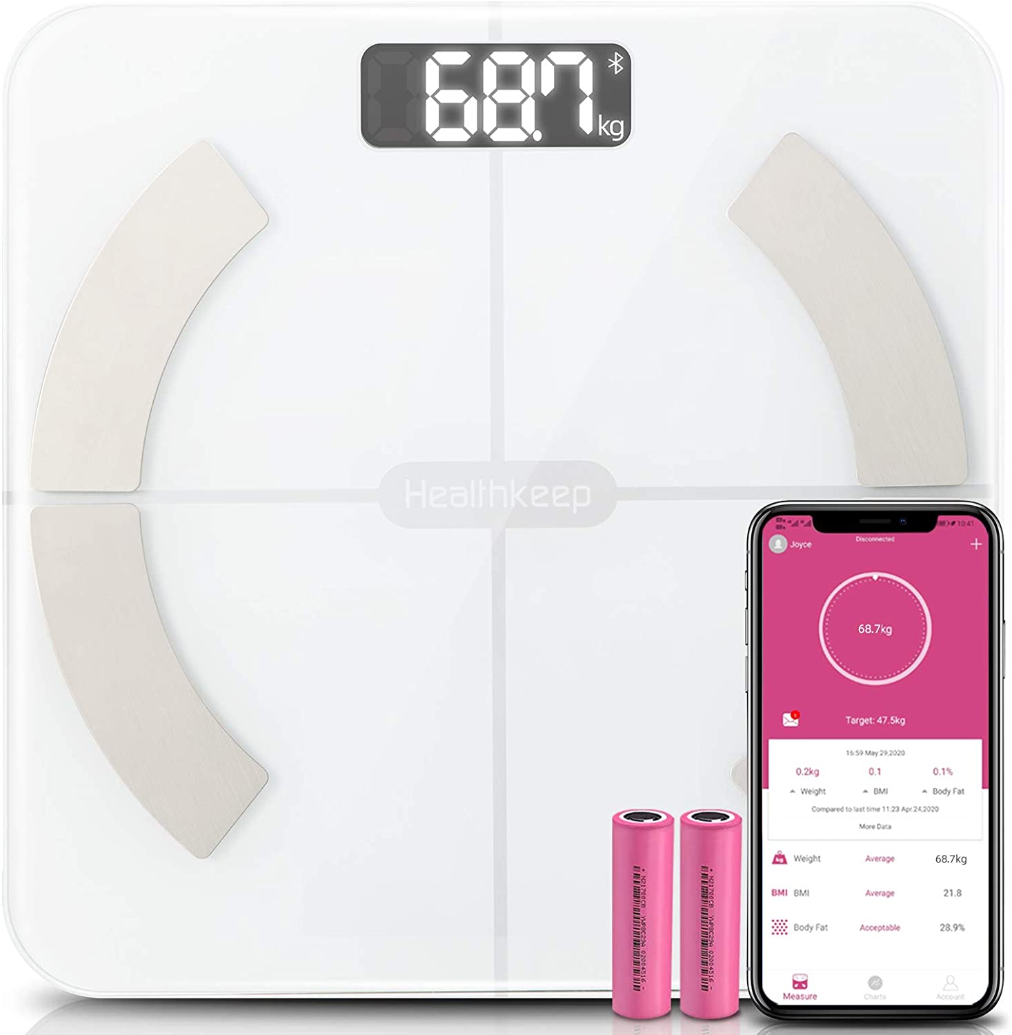 GCP Products Smart Body Fat Scale Body Composition Bmi Weight Scale Digital  Ios & Android App